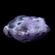 Violet dyed Agate geode 44*25*19mm 21g in sunlight - Rocks and Things Store