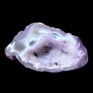 Violet dyed Agate geode 44*25*19mm 21g in sunlight - Rocks and Things Store