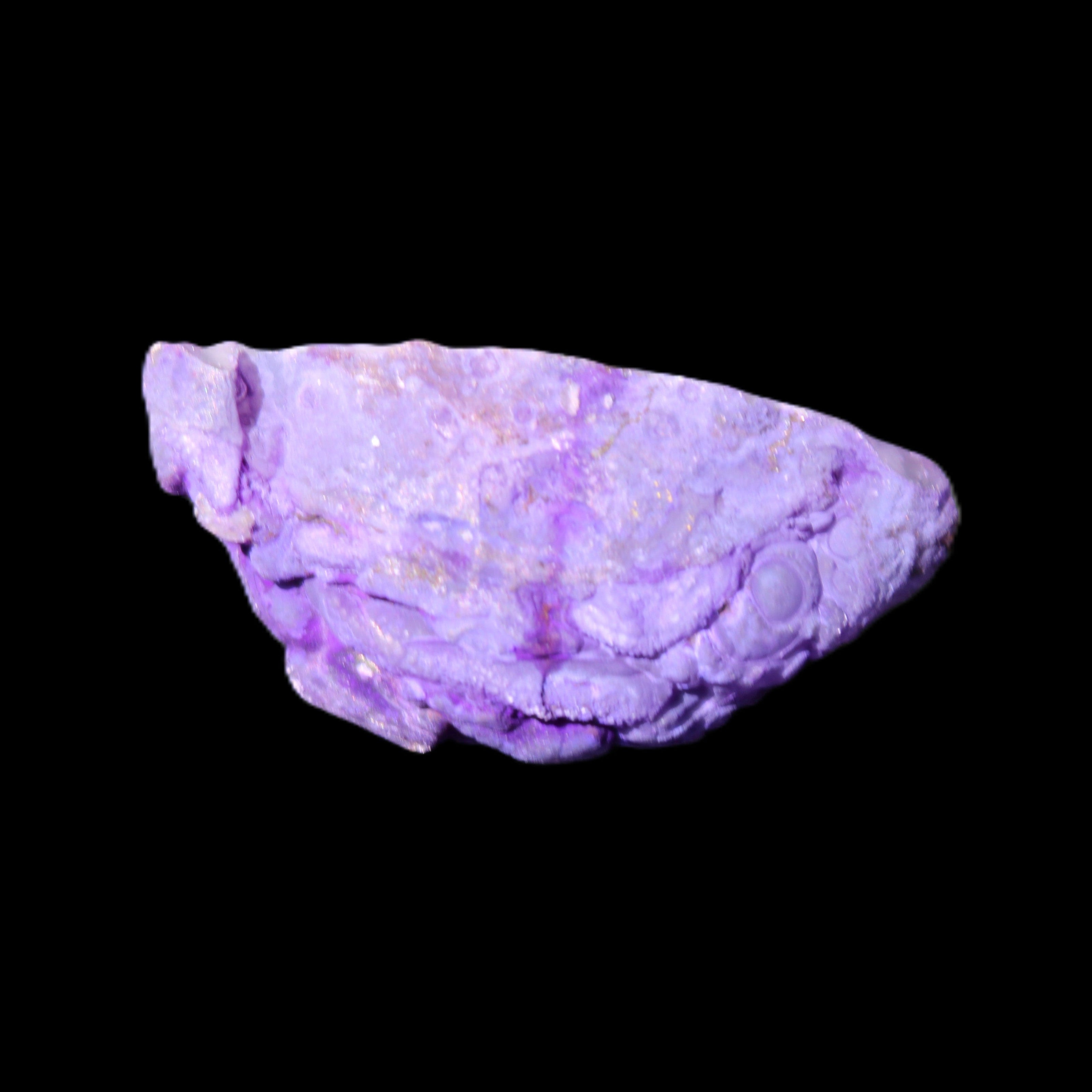 Violet dyed Agate geode 44*25*19mm 21g in sunlight - Rocks and Things Store