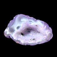 Violet dyed Agate geode 44*25*19mm 21g in sunlight - Rocks and Things Store
