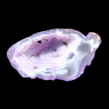 Violet dyed Agate geode 44*25*19mm 21g in sunlight - Rocks and Things Store
