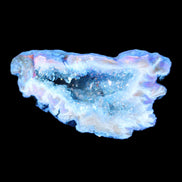 Blue dyed Agate geode 42*30*28mm 22g in sunlight - Rocks and Things Store