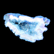 Blue dyed Agate geode 42*30*28mm 22g in sunlight - Rocks and Things Store