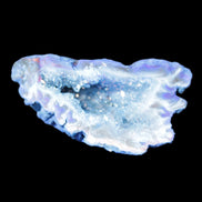 Blue dyed Agate geode 42*30*28mm 22g in sunlight - Rocks and Things Store