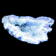 Blue dyed Agate geode 42*30*28mm 22g in sunlight - Rocks and Things Store