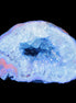 Blue dyed Agate geode 47*30*25mm 37g in sunlight - Rocks and Things Store