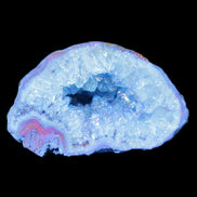 Blue dyed Agate geode 47*30*25mm 37g in sunlight - Rocks and Things Store
