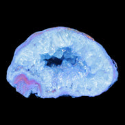 Blue dyed Agate geode 47*30*25mm 37g in sunlight - Rocks and Things Store