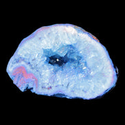 Blue dyed Agate geode 47*30*25mm 37g in sunlight - Rocks and Things Store