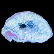 Blue dyed Agate geode 47*30*25mm 37g in sunlight - Rocks and Things Store