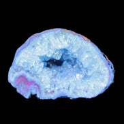 Blue dyed Agate geode 47*30*25mm 37g in sunlight - Rocks and Things Store
