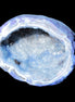Blue dyed Agate geode 47*37*21mm 35g in sunlight - Rocks and Things Store
