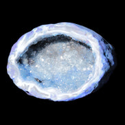 Blue dyed Agate geode 47*37*21mm 35g in sunlight - Rocks and Things Store