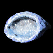 Blue dyed Agate geode 47*37*21mm 35g in sunlight - Rocks and Things Store