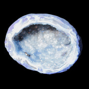 Blue dyed Agate geode 47*37*21mm 35g in sunlight - Rocks and Things Store