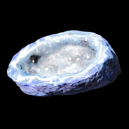 Blue dyed Agate geode 47*37*21mm 35g in sunlight - Rocks and Things Store