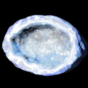 Blue dyed Agate geode 47*37*21mm 35g in sunlight - Rocks and Things Store