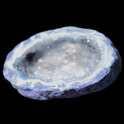 Blue dyed Agate geode 47*37*21mm 35g in sunlight - Rocks and Things Store