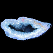 Blue dyed Agate geode 50*22*30mm 30g in sunlight - Rocks and Things Store