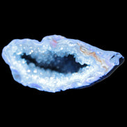 Blue dyed Agate geode 50*22*30mm 30g in sunlight - Rocks and Things Store