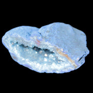 Blue dyed Agate geode 50*22*30mm 30g in sunlight - Rocks and Things Store