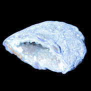 Blue dyed Agate geode 50*22*30mm 30g in sunlight - Rocks and Things Store