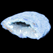 Blue dyed Agate geode 50*22*30mm 30g in sunlight - Rocks and Things Store
