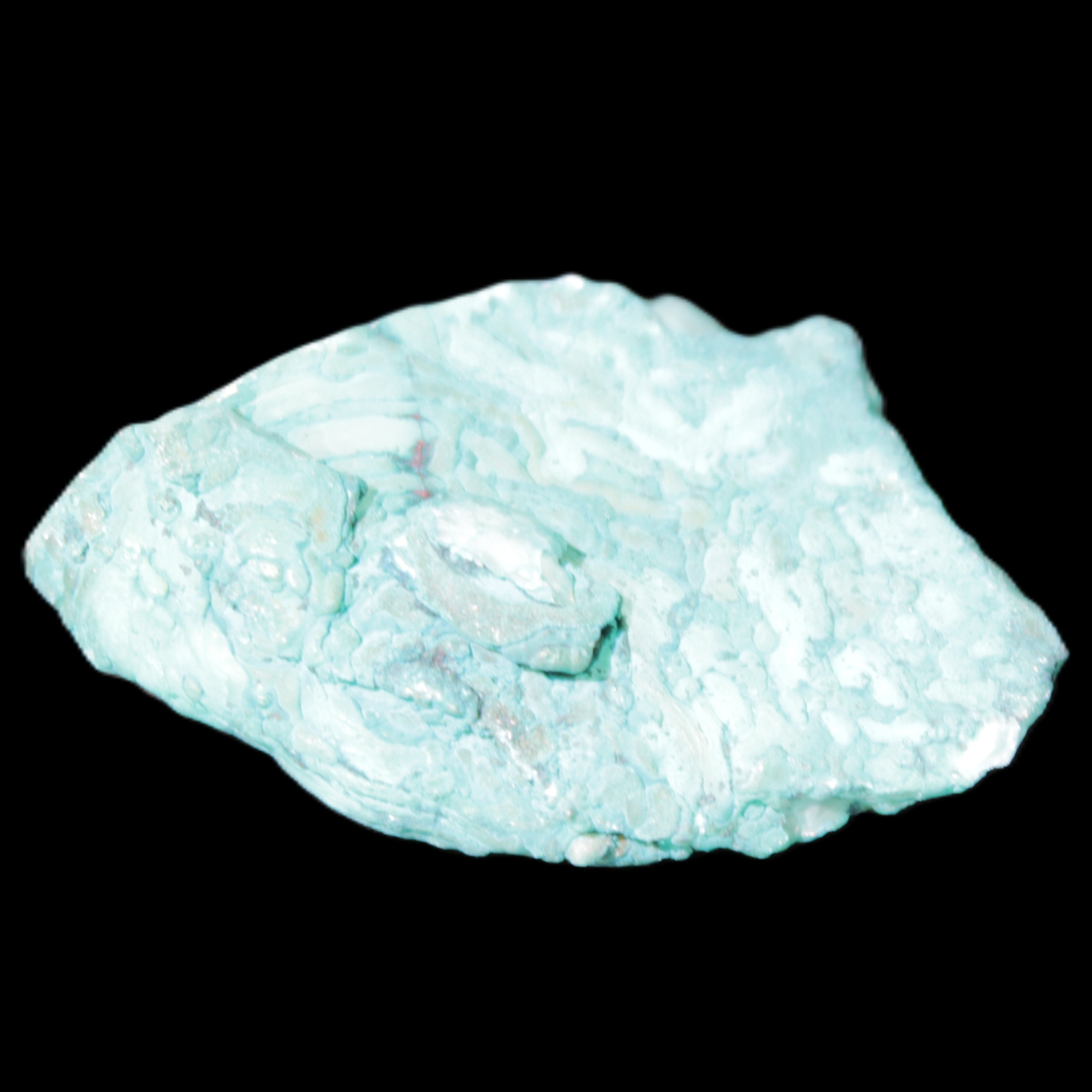Green dyed Agate geode 42*20*31mm 26g in sunlight - Rocks and Things Store