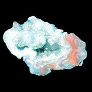 Green dyed Agate geode 44*28*20mm 22g in sunlight - Rocks and Things Store