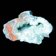 Green dyed Agate geode 44*28*20mm 22g in sunlight - Rocks and Things Store
