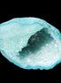 Green dyed Agate geode 40*27*20mm 16g in sunlight - Rocks and Things Store