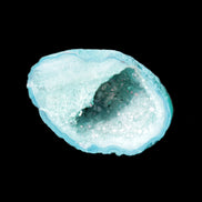 Green dyed Agate geode 40*27*20mm 16g in sunlight - Rocks and Things Store