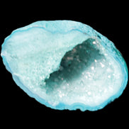 Green dyed Agate geode 40*27*20mm 16g in sunlight - Rocks and Things Store