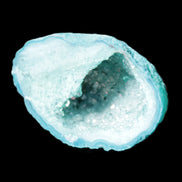 Green dyed Agate geode 40*27*20mm 16g in sunlight - Rocks and Things Store