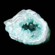 Green dyed Agate geode 50*28*32mm 46g in sunlight - Rocks and Things Store