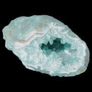 Green dyed Agate geode 50*28*32mm 46g in sunlight - Rocks and Things Store