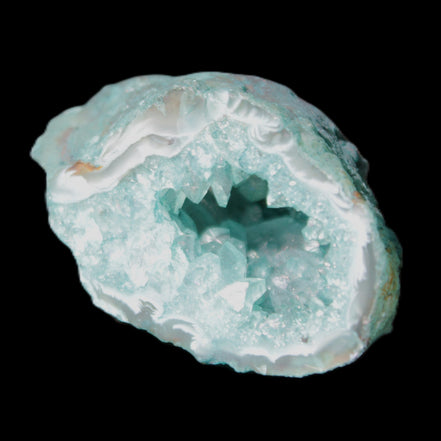 Green dyed Agate geode 50*28*32mm 46g in sunlight - Rocks and Things Store
