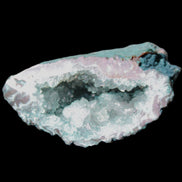 Green dyed Agate geode 51*33*35mm 35g in sunlight - Rocks and Things Store