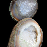 Agate geode 92*80*36mm  (312+83g) 395g in sunlight - Rocks and Things Store