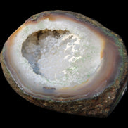 Agate geode 92*80*36mm  (312+83g) 395g in sunlight - Rocks and Things Store
