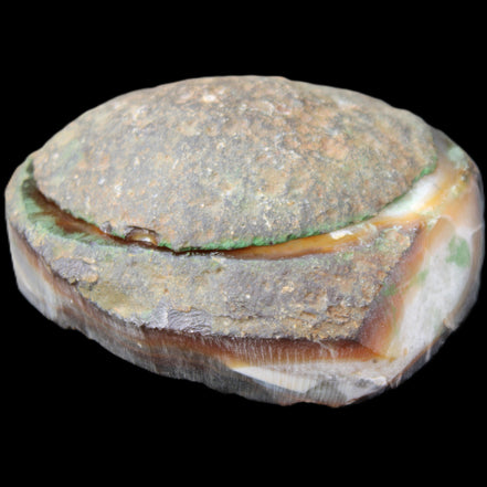Agate geode 92*80*36mm  (312+83g) 395g in sunlight - Rocks and Things Store
