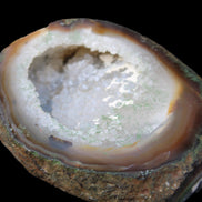 Agate geode 92*80*36mm  (312+83g) 395g in sunlight - Rocks and Things Store