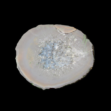 Agate geode 92*80*36mm  (312+83g) 395g in sunlight - Rocks and Things Store