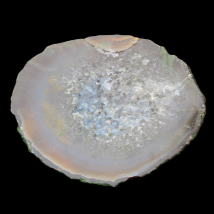 Agate geode 92*80*36mm  (312+83g) 395g in sunlight - Rocks and Things Store