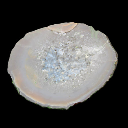 Agate geode 92*80*36mm  (312+83g) 395g in sunlight - Rocks and Things Store