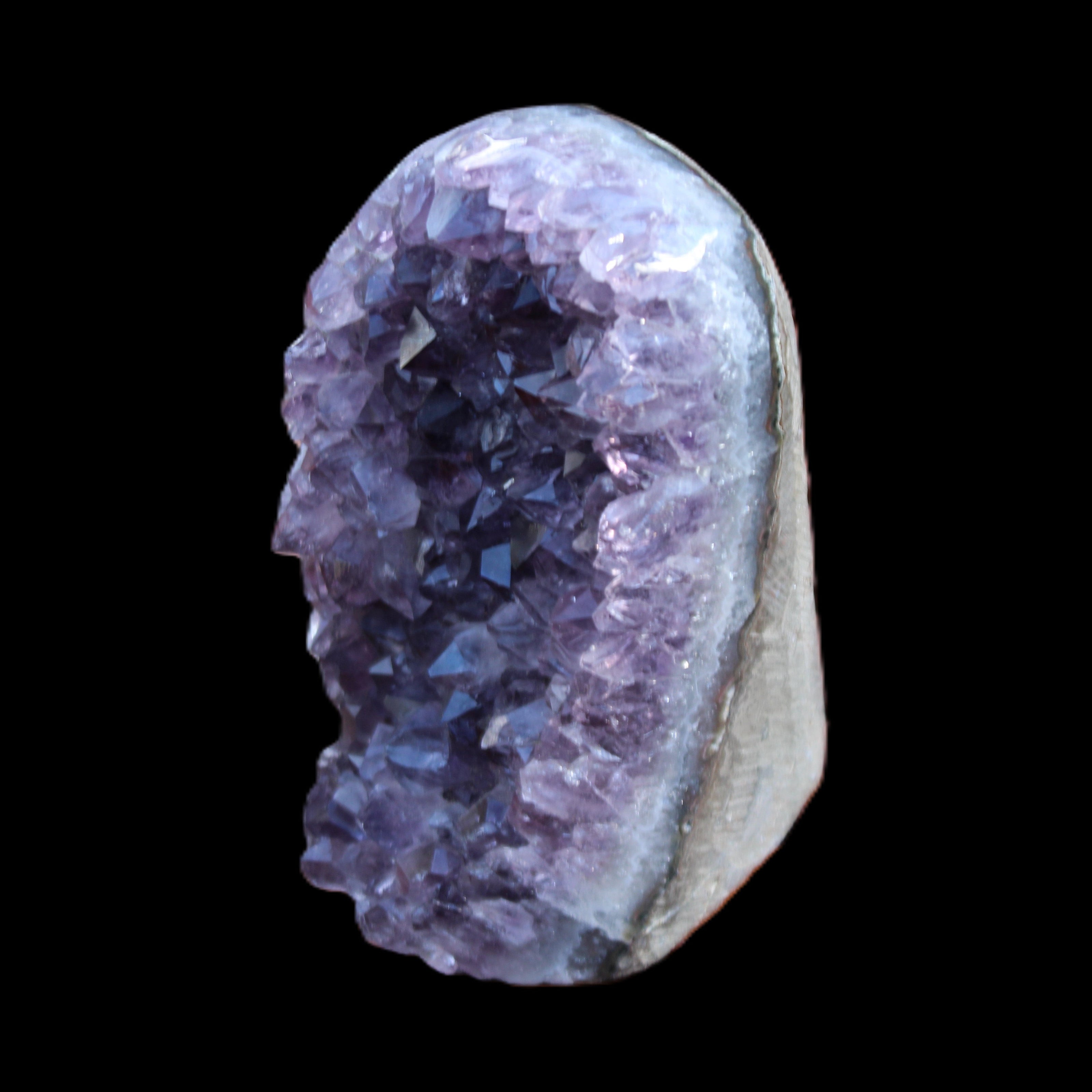 Amethyst geode cluster 138*83*93mm 1342g in sunlight - Rocks and Things Store