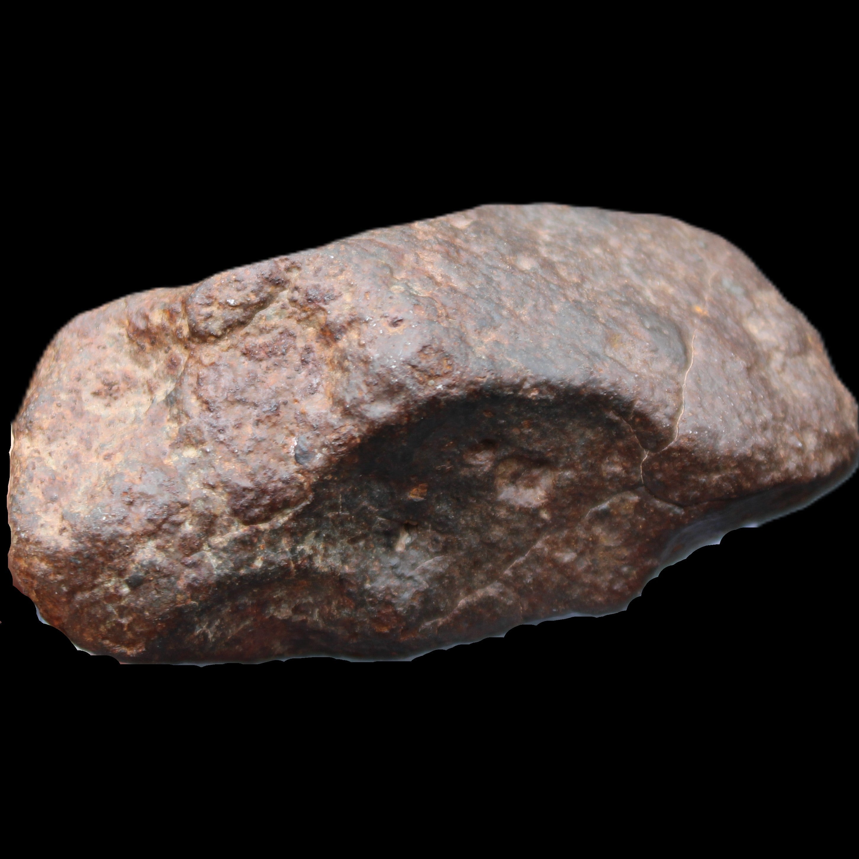 Chondrite Meteorite NWA Unclassified from Erfoud, Morocco 78*40*33mm 212g in sunlight - Rocks and Things Store