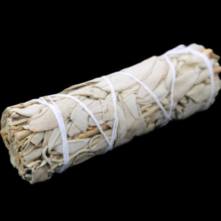 White Sage Smudge Stick 25-28*100mm in sunlight - Rocks and Things Store