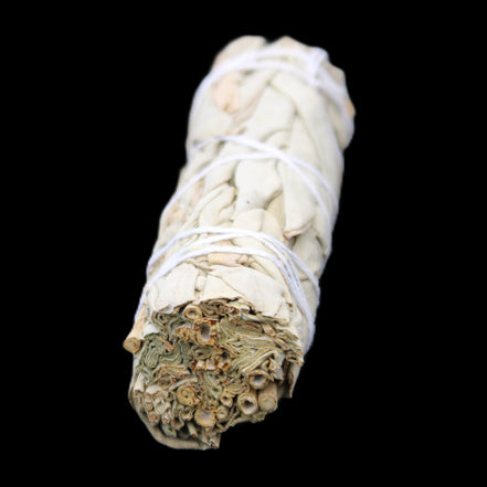 White Sage Smudge Stick 25-28*100mm in sunlight - Rocks and Things Store
