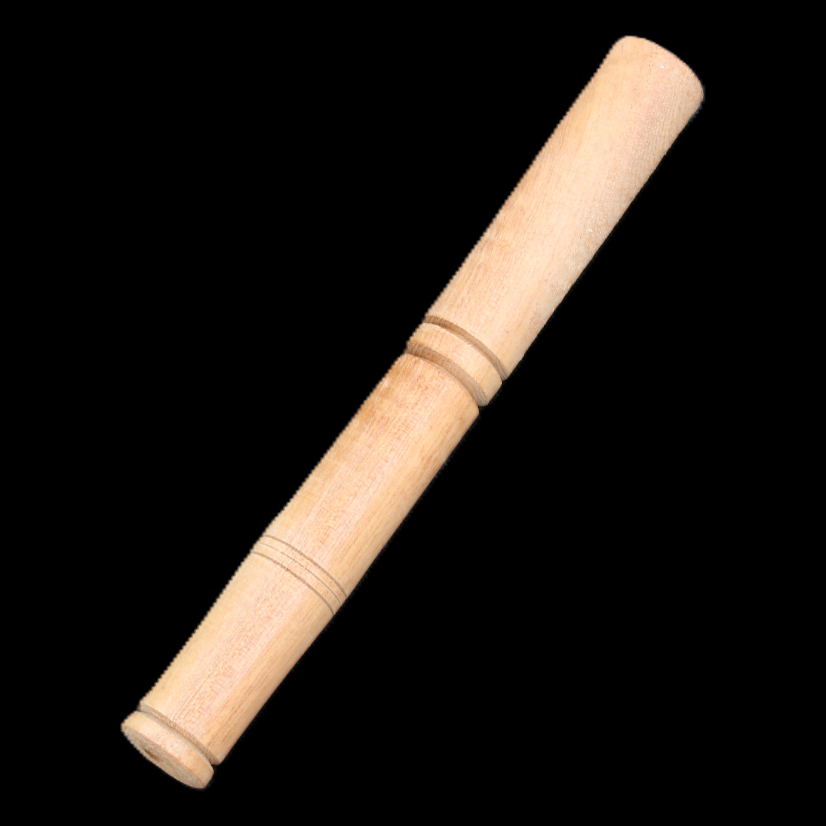 Brass Black Singing Bowl 150*80mm with wooden mallet in sunlight - Rocks and Things Store